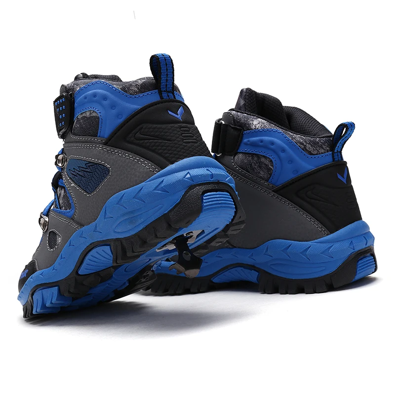 Зимние сапоги для мальчиков детские высокие походные ботинки водонепроницаемые
