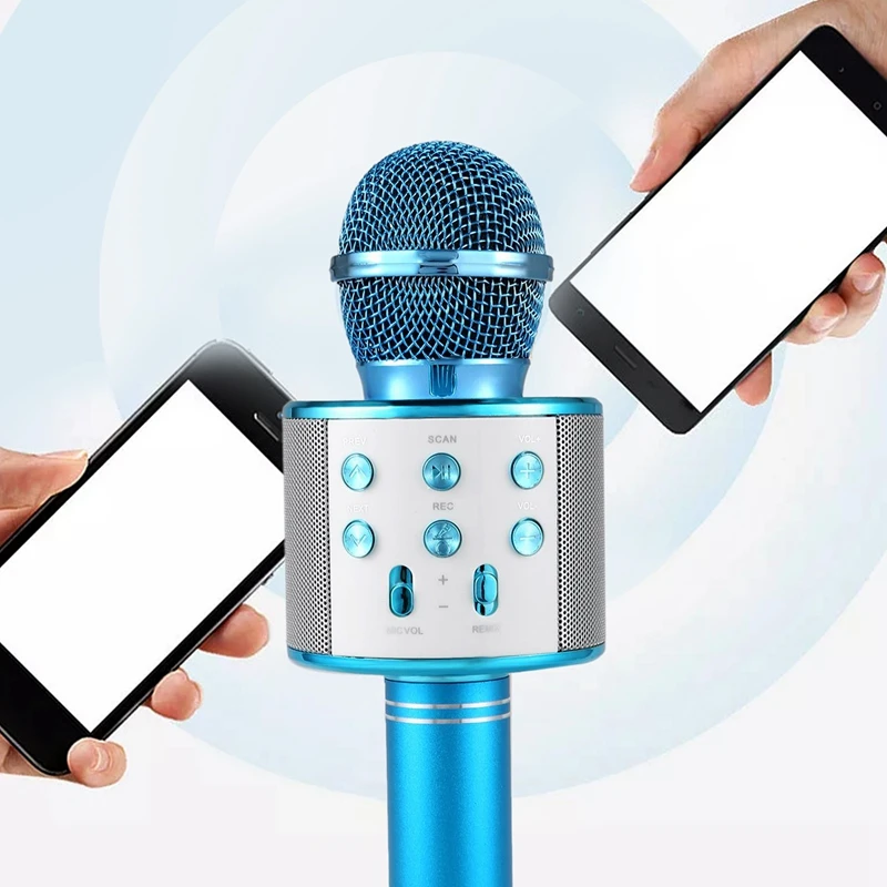 Беспроводной микрофон для караоке портативный Bluetooth мини домашний KTV