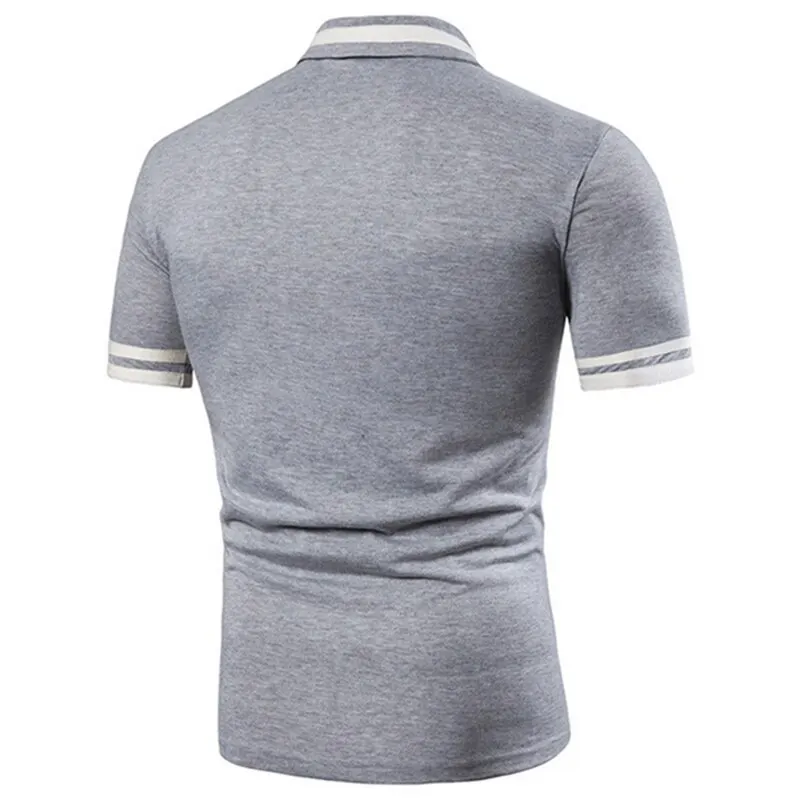 HEFLASHOR повседневные мужские рубашки поло с пуговицами короткий рукав v образный
