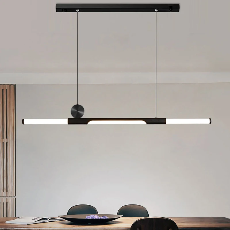 Goede Kroonluchter In Lange Eetkamer, Zwart/Goud Verdikte Glas Moderne Kroonluchter, Hall, Koffie Winkel, Studie, Led Bar Kroonluchter