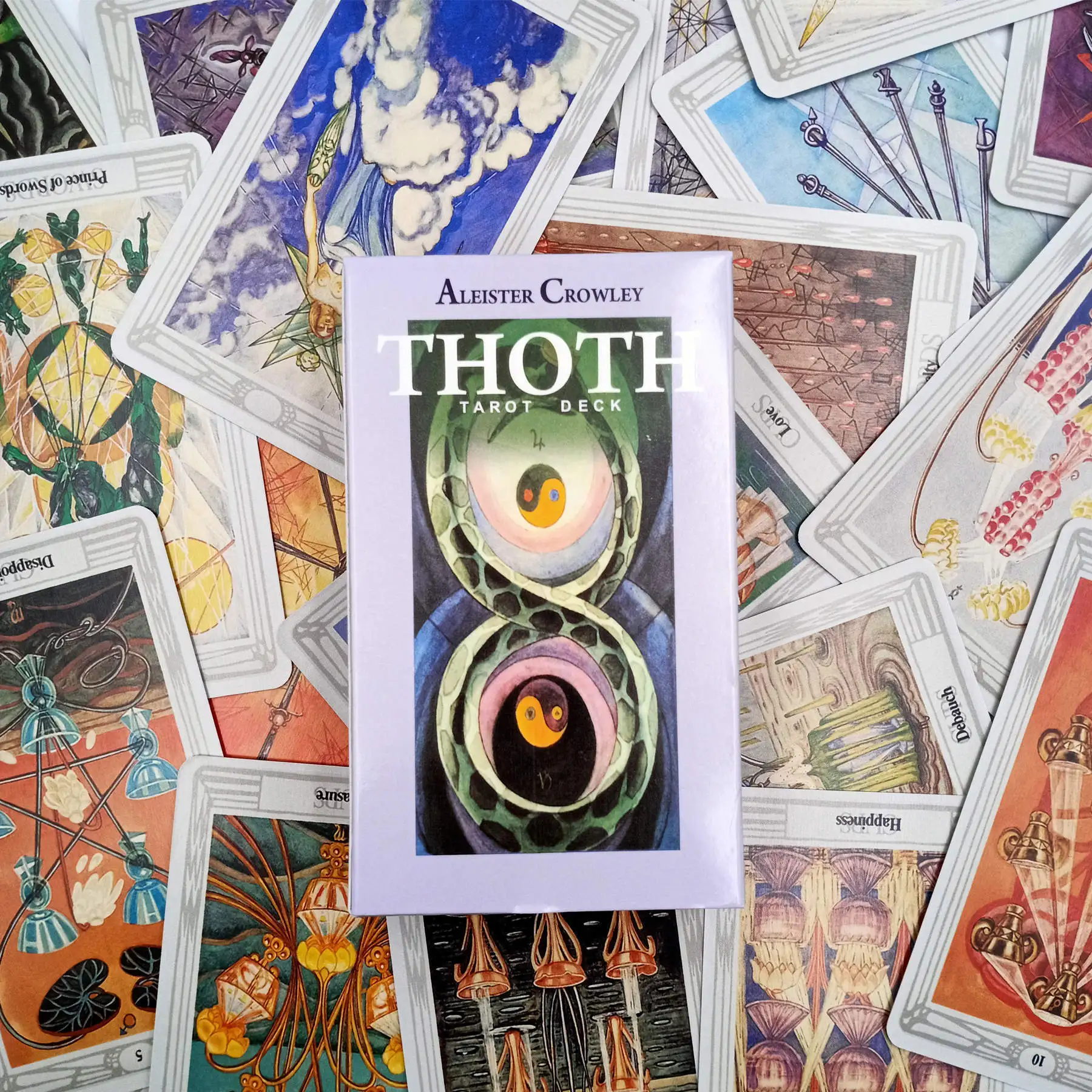 

78 Cards Thoth Tarots Deck Mysterious Divination Oracle Playing Card Board Game Drop Shipping