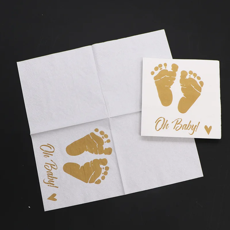 20 листов/упаковка Детские душевые салфетки Oh золотые ножки дизайн мальчик и