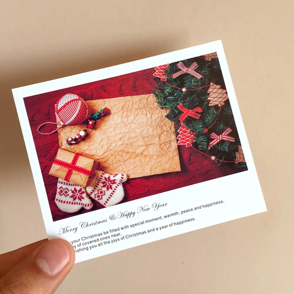 Винтажная Рождественская Поздравительная бумажная открытка merry Christmas DIY рождественская Подарочная открытка новое поступление