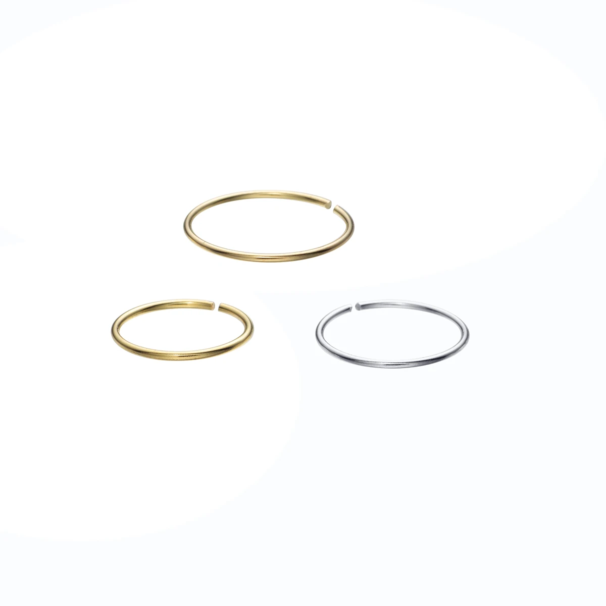 

18Pcs/Pack Nose Ring Hoop Classic Thin Small 6mm 8mm 10mm Nose Piercing Body Jewelry Piercing Nariz Plata Aro Nariz