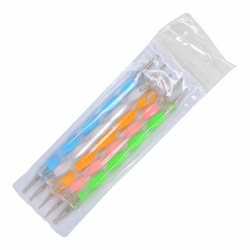 

5Pcs/Set Double Head Nail Art Dotting Pen for Nails Gel Polish Builder DIY Design Manicure Painting Drawing Tool Kit NA025