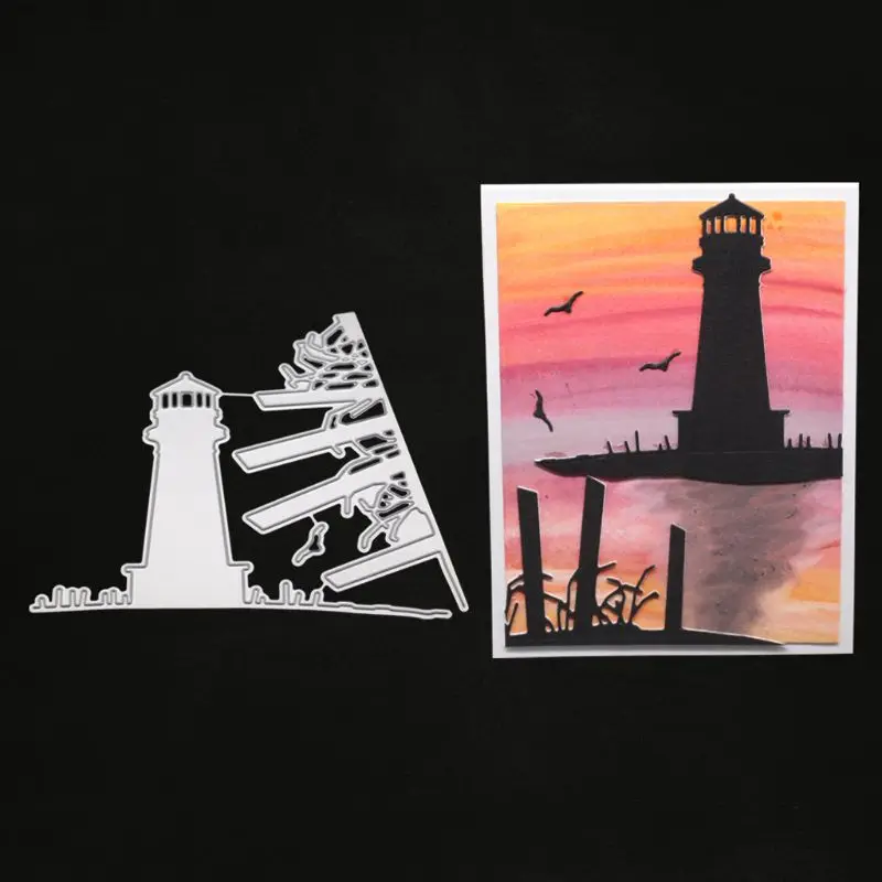 Маяк металла прорезной трафарет для окраски DIY Скрапбукинг штамп альбомов
