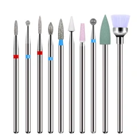 new 1 set diamond nail drill bit milling cutter electric nail rotary files burr manicure machine accessory cuticle clean tools