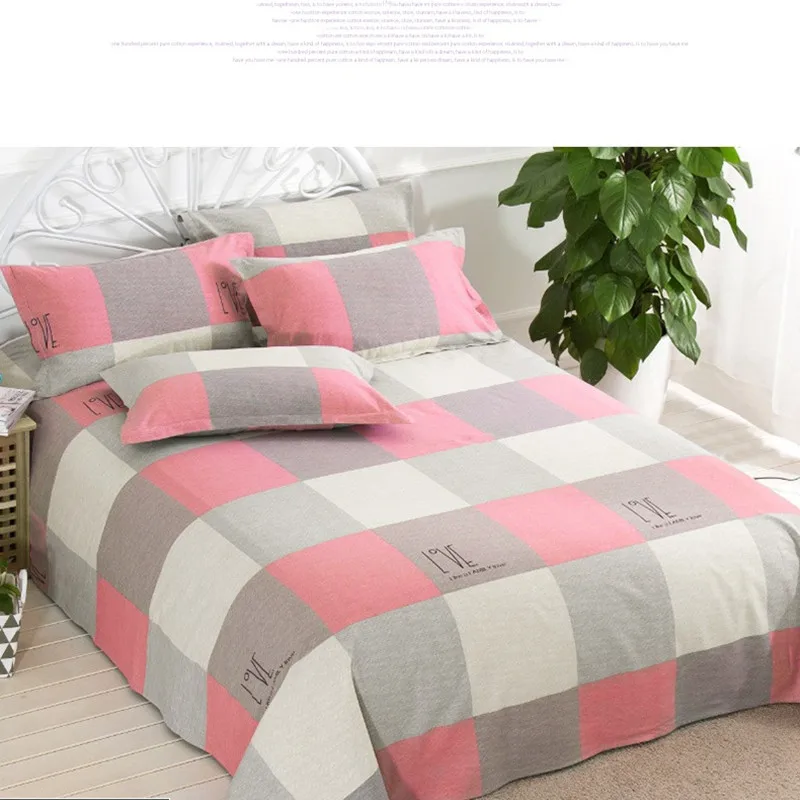 

1.2m/1.5m/1.8m Comfortable and Breathable Thick Brushed Printed Bed Linen Home Textile Bedding Bed Cover Right Angle Flat Plate