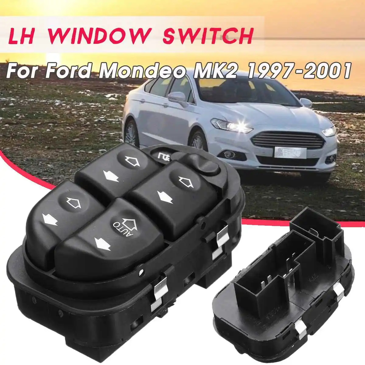 Электрическое левое окно со стороны водителя кнопка управления для ford для Mondeo Mk2 1997-200197BG14A132AA/97BG-14A132-AA