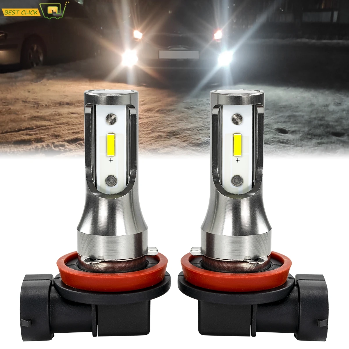 

2pcs 12V H8 H11 H9 Led Fog Lights Bulbs 1860SMD 1200LM 6000K White Car Driving Daytime Running Lamp Auto Leds Headlight Canbus