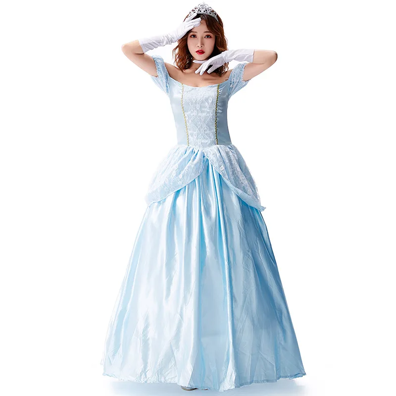 Новинка синее нарядное платье принцессы Скарлетт Сэнди Золушки маскарадный