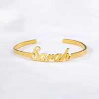 customized personalized name fashion jewelry stainless steel ladies girls children open bracelets birthday gifts lover gifts mem