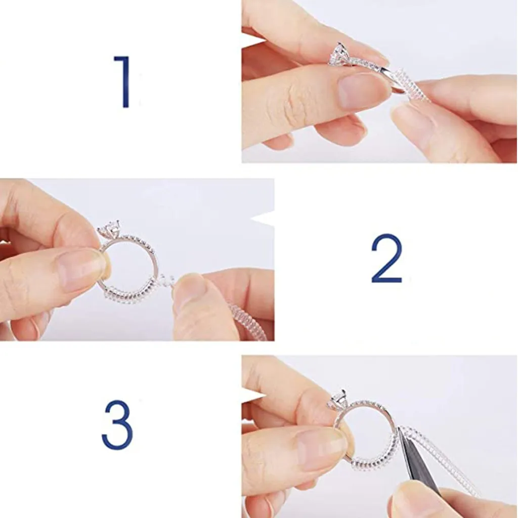 

Wonderlife Ring Adjuster Tights 1pc Polishing Cloth Jewelry Daily Use Party Polishing Jewelry Fashion Transparent Reducer Ring