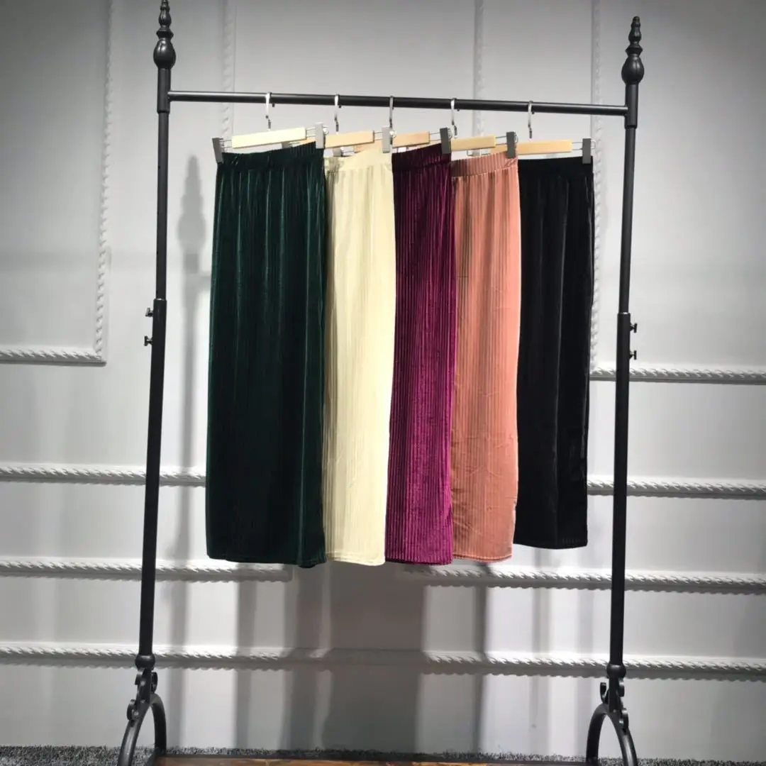 

Turkey Arab Muslim Knitted Skirt Pure High Elastic Bodycon Slim Fit Long Skirts Women Skinny Pakistan Dubai Hip Islamic Clothing