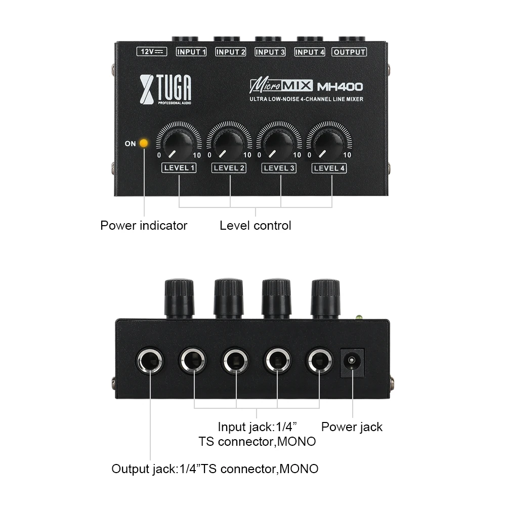 XTUGA 4 канальный профессиональный звуковой микшер ультрамалошумный аудио