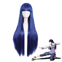 anime hyuga hinata straight hair neat bang cosplay wigs wig cap
