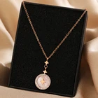 Ожерелье из титановой стали с круглой звездой для женщин, топовое дизайнерское ювелирное изделие, цепочки с кулоном, темпераментный свадебный подарок