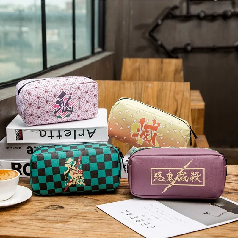 

Пенал в стиле аниме для учёбы, милые принадлежности для школы с рассекающим демонов, школьные принадлежности, студенческие офисные принадл...