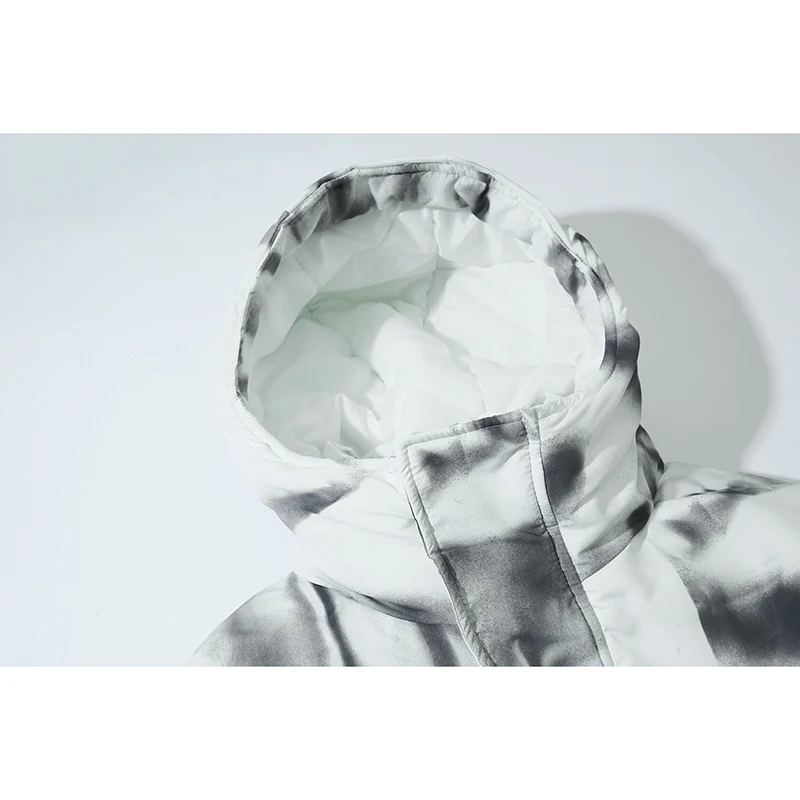 Куртка мужская зимняя с наполнителем чернилами и капюшоном в стиле хип-хоп |