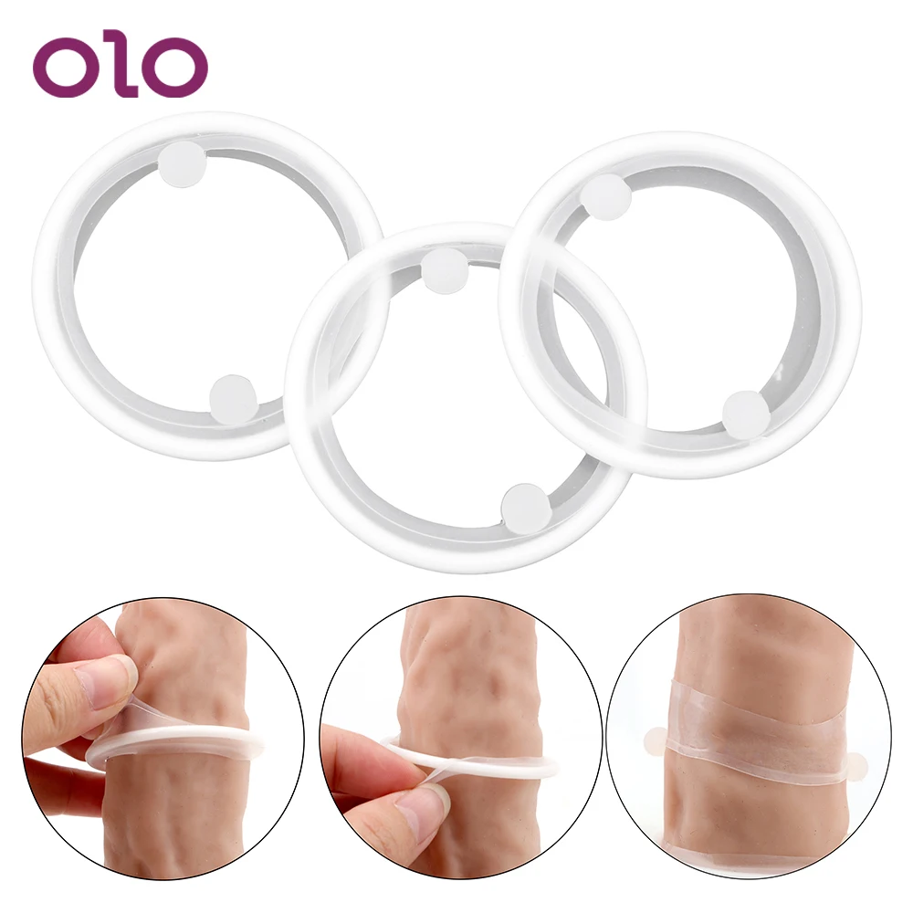Оло 3 шт./компл. кольцо петуха крайней плоти Силиконовое на пенис для задержки
