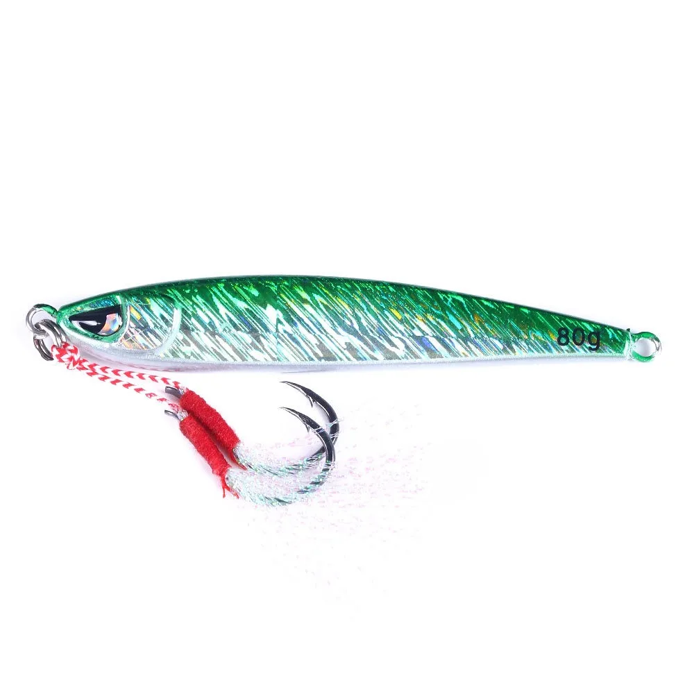 

1 PCS single Hook Iron Plate Road Lead Sub - Bait 80g Remote Launch laser Metal Lead Fish false Bait, artificial vertical Bait a