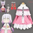 Косплей Канны из японского аниме Miss Kobayashi's Dragon Maid Kamui, косплей Канны, костюмы для косплея на Хэллоуин вечерние платье каваи для женщин, парик