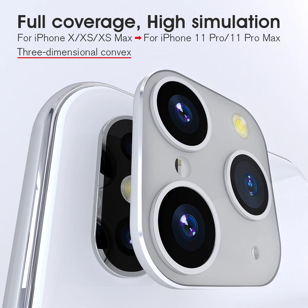 Сменный металлический защитный чехол для камеры iPhone XS X XR MAX из сплава с полным