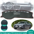 Нескользящий кожаный коврик для Volkswagen VW Arteon 2017  2020, накладка на приборную панель, Солнцезащитный коврик, защитный ковер, аксессуары, коврик