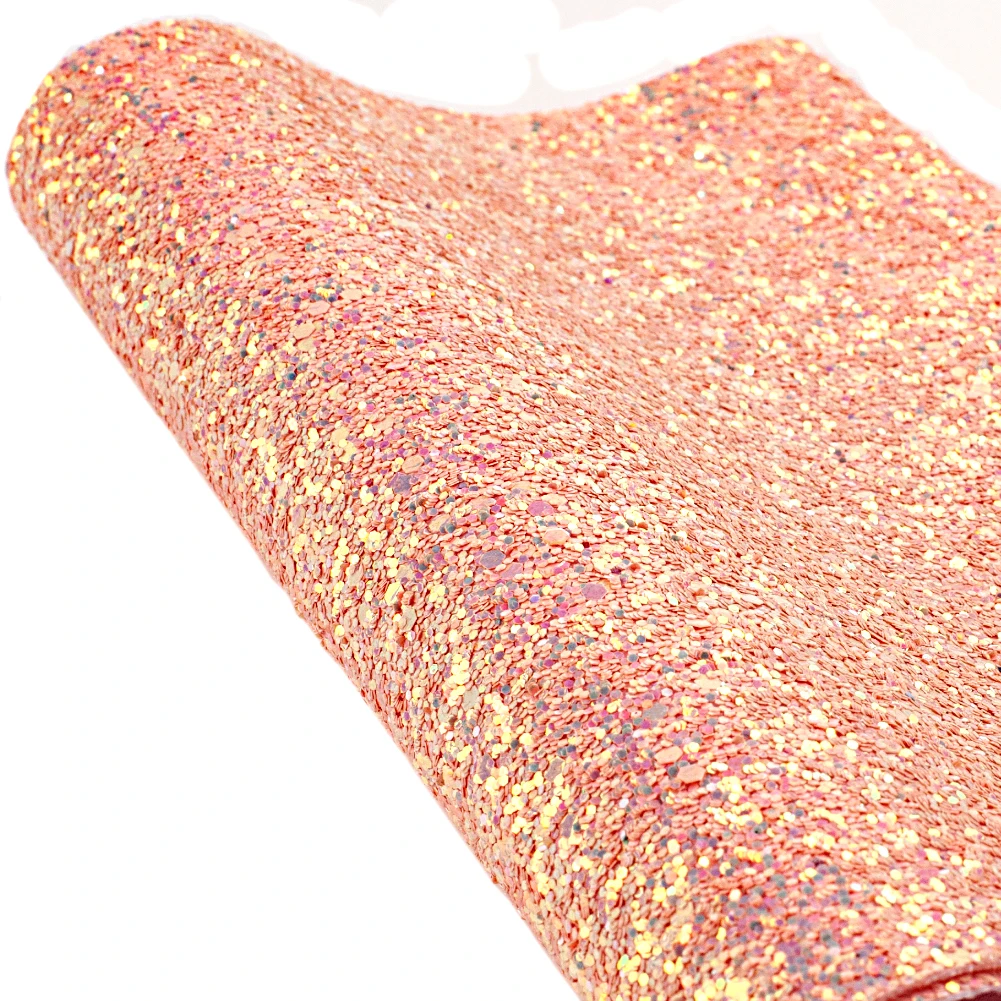 

Random 6/9 Sparkly Shiny Synthetic Vinyl Glitter Chunky Faux Leather DIY Handmade Earrings Bags Bows 22*30cm