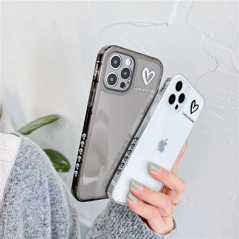 

Cartoon Cute Love Heart Gasbag Shockproof Phone Case For iPhone 12 11 Pro Max 7 8 plus X Xr SE Silicone TPU Back Cover Wholesale
