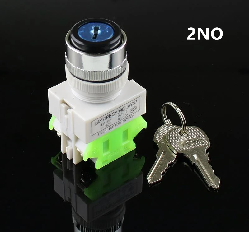 LAY37 22 мм поворотный переключатель 2/ 3 позиции ручка Поворотная ключ блокировки