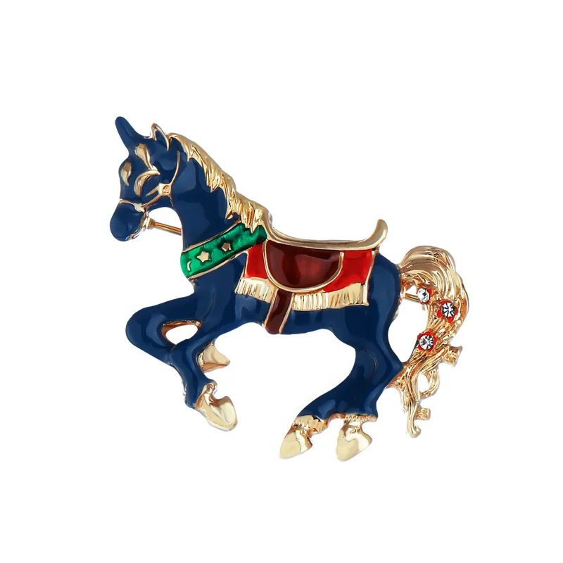 Special New Fashion Enamel Brooches Pin Lovely Horse Brooch Bouquet Animal Wedding Jewelry 2021 Gifts for Women S1727B | Украшения и