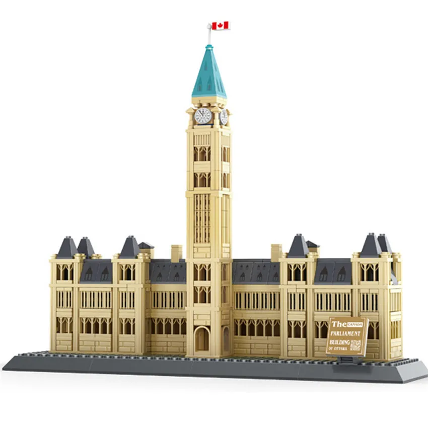 Мини мировая архитектура здание здания Канады блок набор 3D городской пейзаж