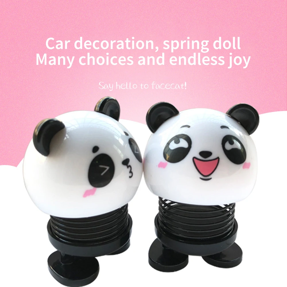 2019 Car shaking head ornaments inside jewelry smiley face doll panda cat cute car decoration | Автомобили и мотоциклы