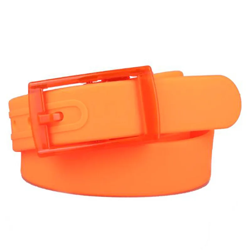 

Soft 15 Colors Solid Silicone Belts Women Silica Gel Bands Men's Casual Waistband Male Girdle Plastic Buckle