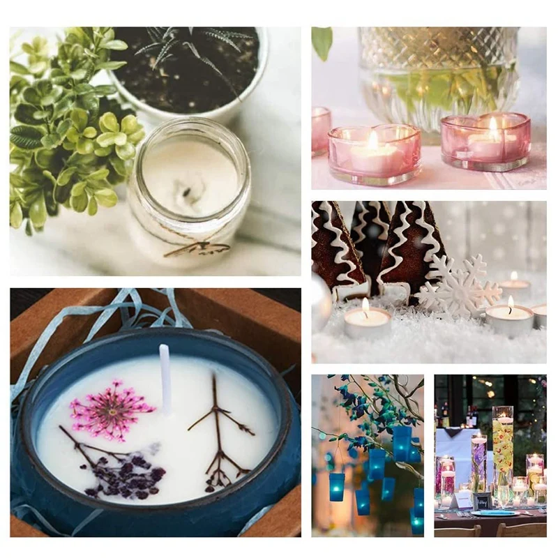 

500Pcs Candle Wicks 1 Inch Low Smoke Candle Wick with Metal Tabs Tea Light Wicks for Candle Making