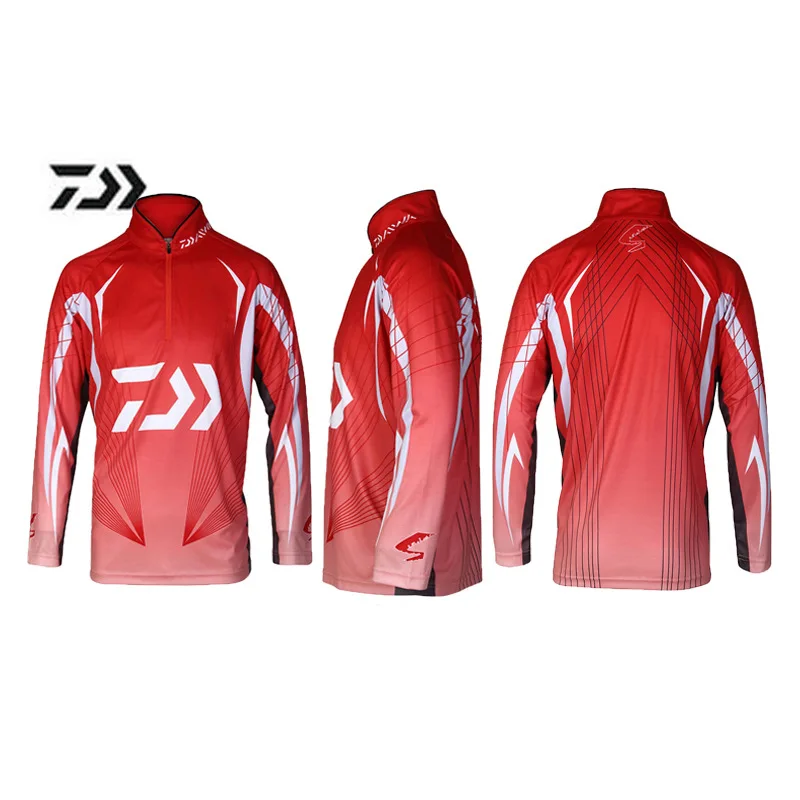 

2021 New Sun Fishing Clothing Moisture Wicking Breathable Quick Dry Outdoor Competitive Long-sleeved Fishing Clothing Men DAIWA