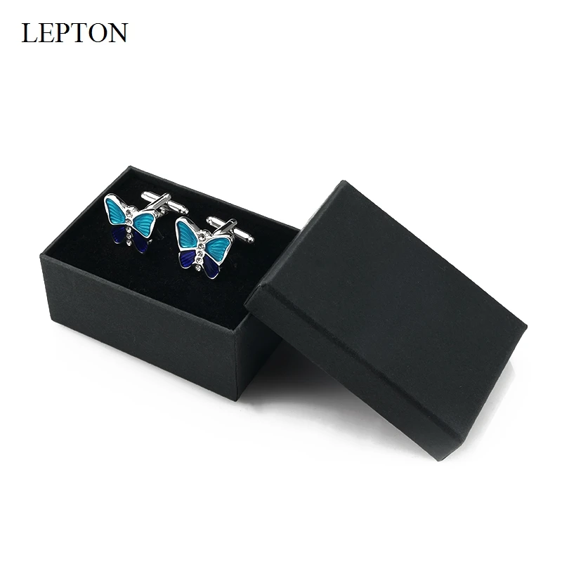 Запонки Lepton для мужских рубашек запонки в виде животных бабочки высокое качество