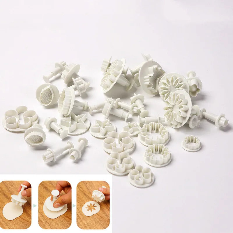 33 шт./компл. инструменты для керамики пластиковая печатная форма в форме цветка