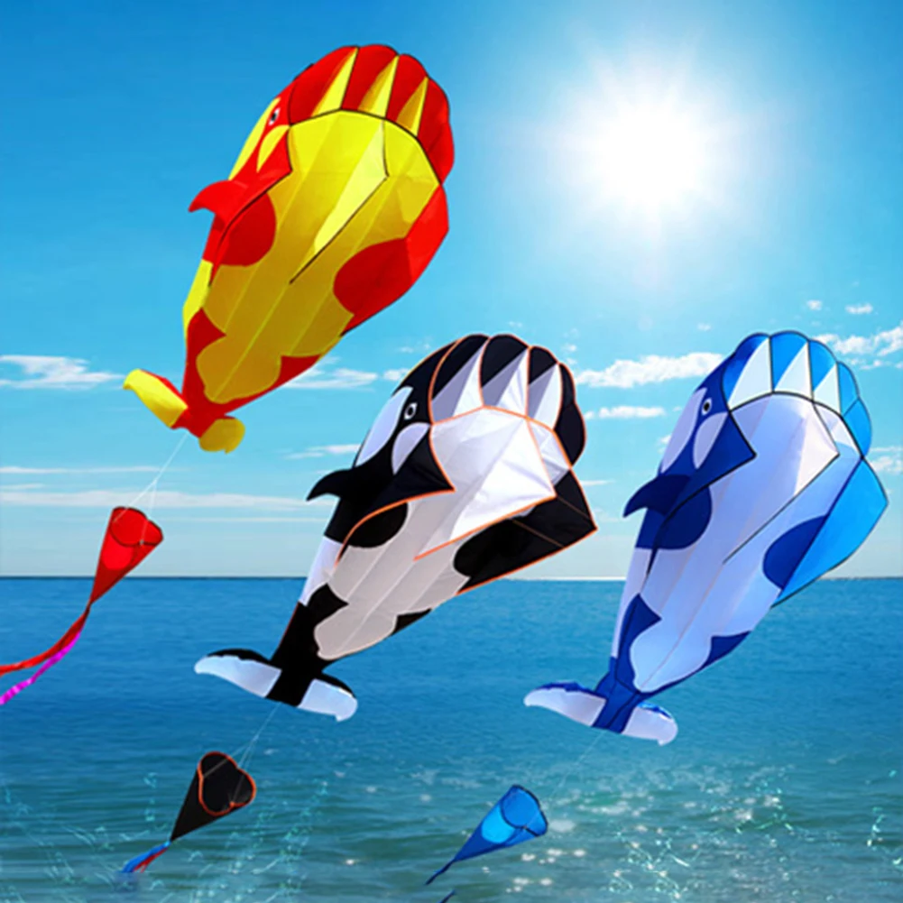 

Sports Beach Kite Kid Funny Education Toys Outdoor Nylon Killer Whale Kite Children Ripstop Flying Toys with Handle Line