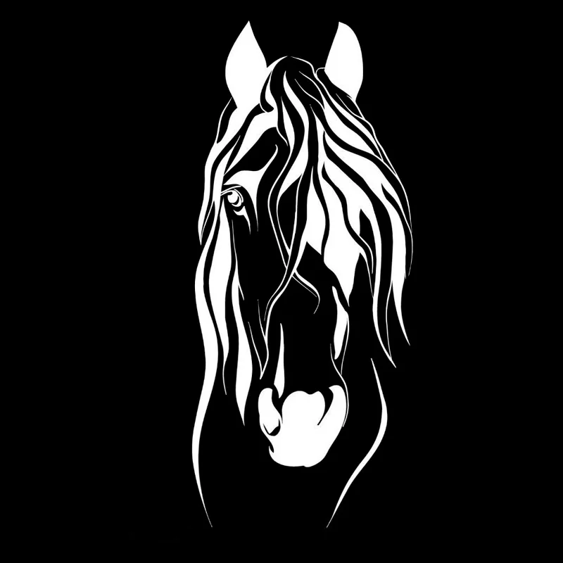 

Creative Car Sticker Horse Mane Fashion Car-styling Vinyl Decal Black/Sliver Personality Car Sticker 7cm*16cm