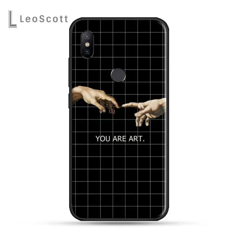 

Funny Hand The Creation of Adam Phone Case For xiaomi Redmi 5 5A plus 7A 8 note 2 3 4 5 5A 6 7 GO K20 A2
