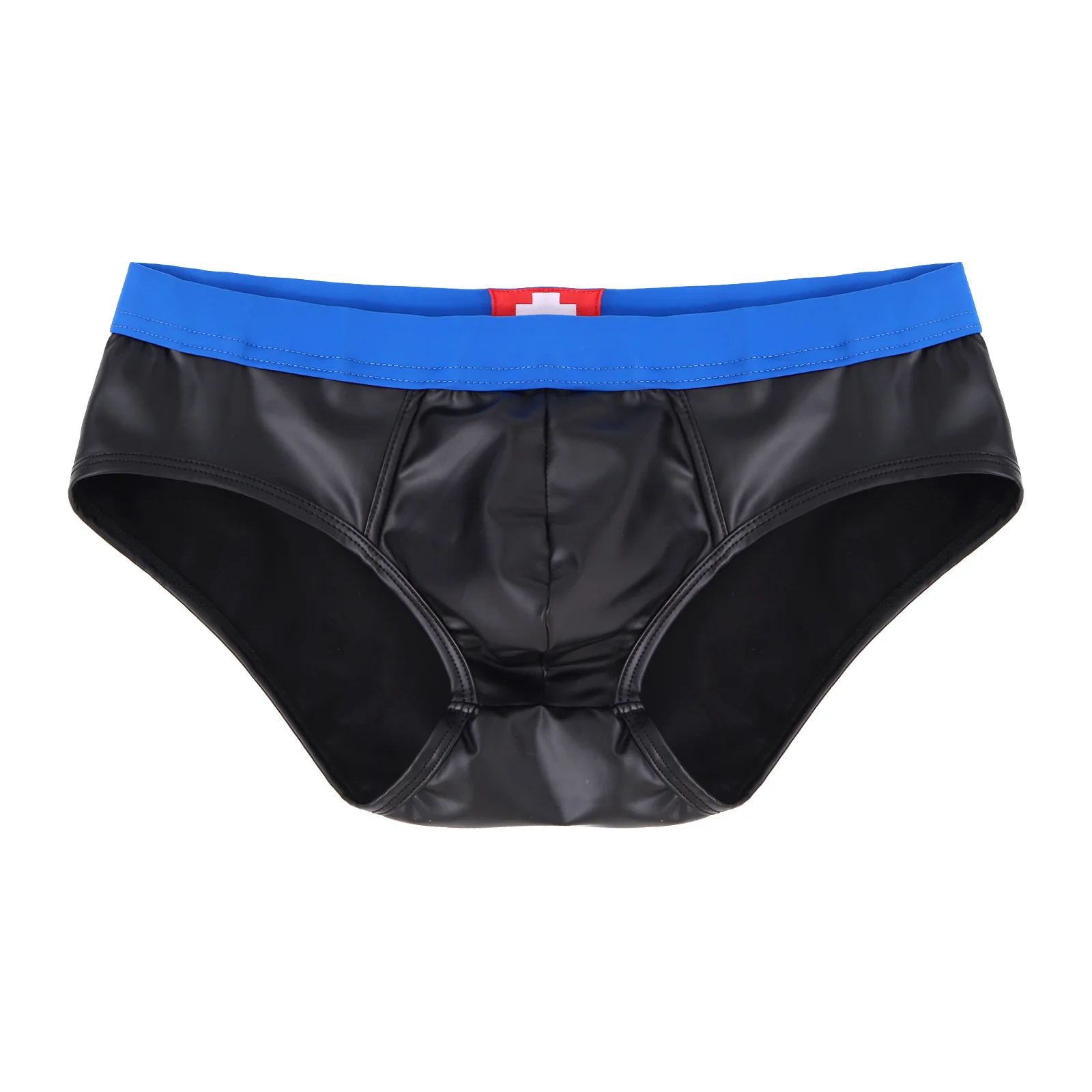 Трусы-бикини мужские из искусственной кожи с Т-образной задней вставкой - купить