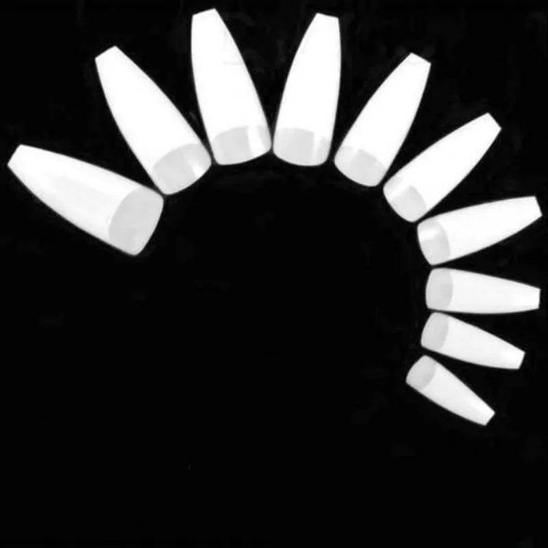 Накладные ногти в форме балерины Типсы для практики полировки гель 100 шт.