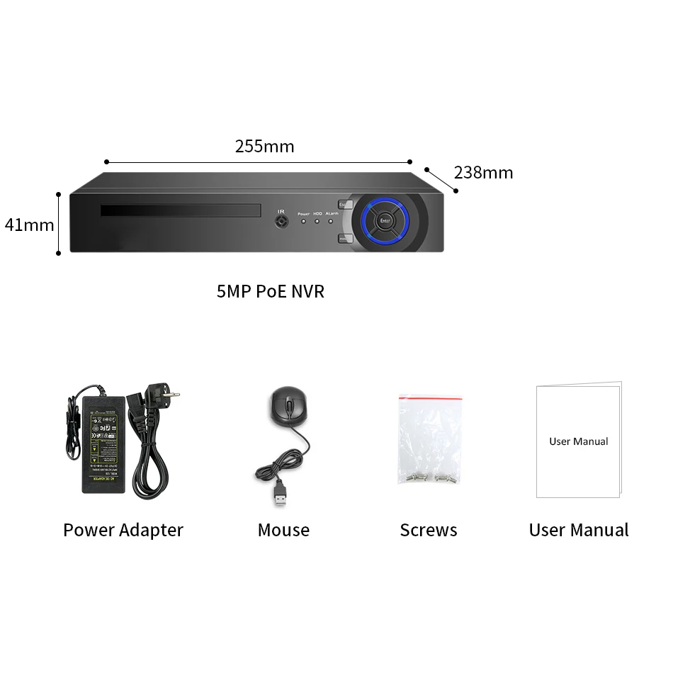 4CH 5MP 1080P Мини 48V POE NVR H.265AI распознавание камеры видеонаблюдения CCTV Системы