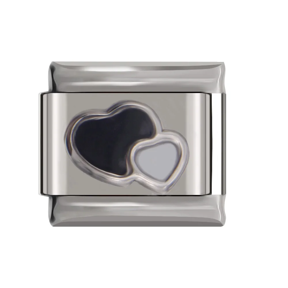 Оригинальный браслет из нержавеющей стали с ромашками Fyour Heart Charms 9 мм ширина