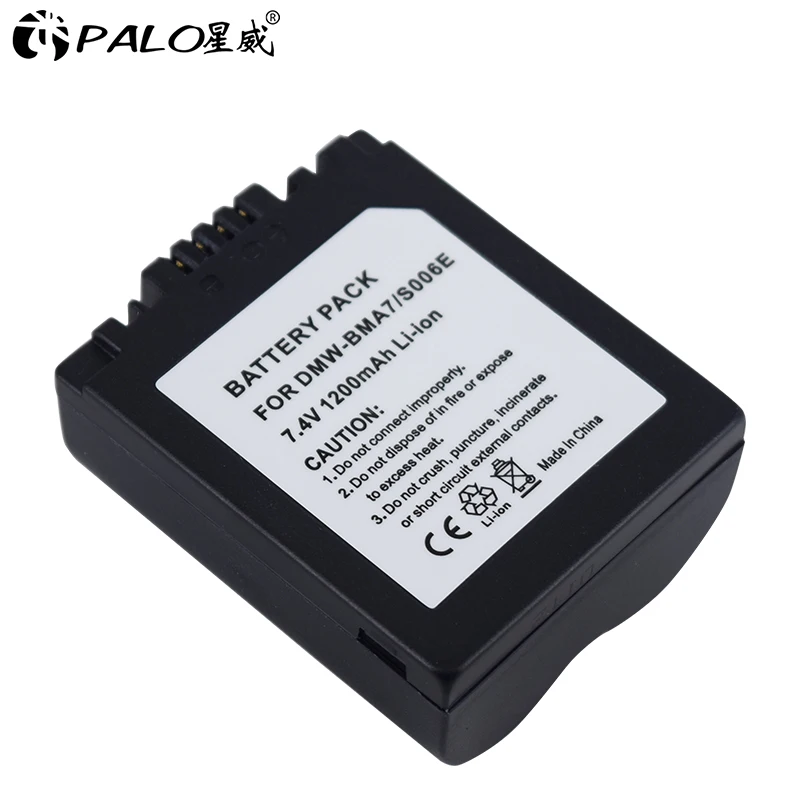 2 шт. цифровой батарейный блок камеры DMW BMA7/S006E BMA7 S006E 7 4 V 1200mah Li Ion для DMC FZ7 FZ8 FZ18 FZ28 RZ30