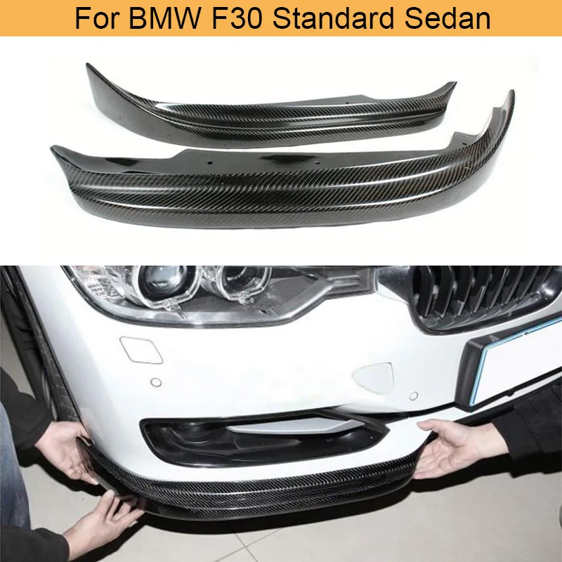 

Car Front Bumper Splitters Lip For BMW 3 Series F30 Standard Sedan 2012-2015 Non M Sport Front Bumper Splitters Carbon Fiber FRP