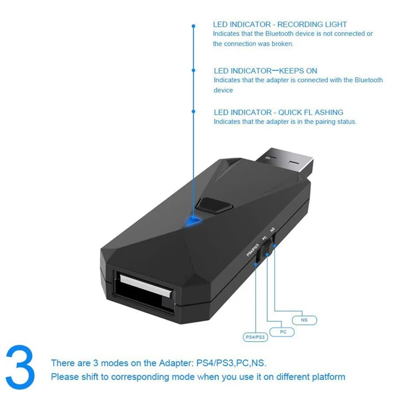 Беспроводной Контроллер конвертер для PS4/ One/Switch/WiiU проводной/Bluetooth адаптер