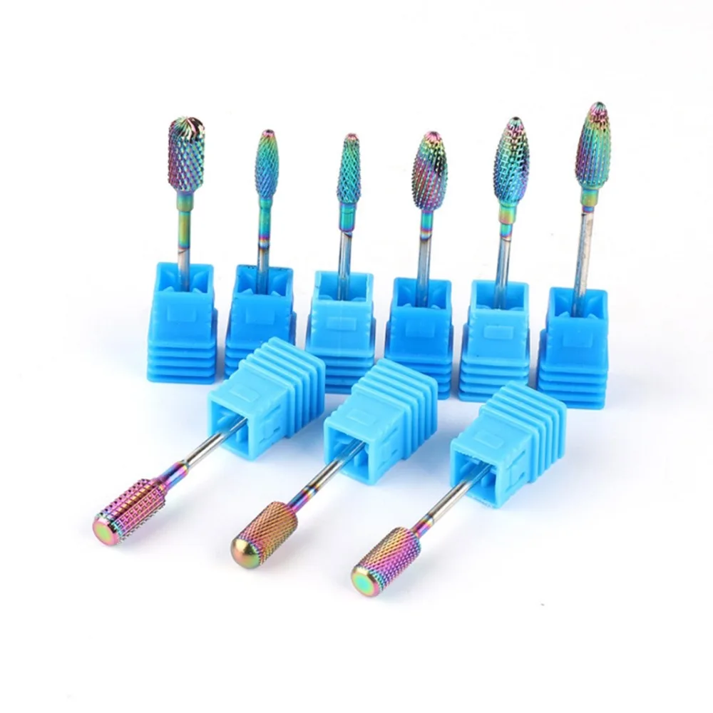

Blue Tungsten Electric Nail Drill Bit Ceramic Cutter Manicure Machine Milling Golden Nail Art Tungsten Grinding Head Accessories